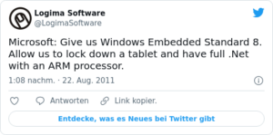 🐦 Microsoft: Give us Windows Embedded…