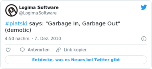 🐦 #platski says: “Garbage In, Garbage…