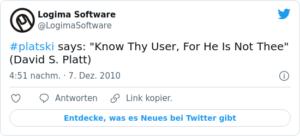 🐦 #platski says: “Know Thy User, For …