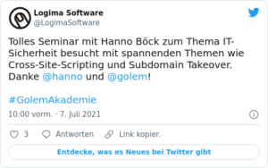 🐦 Tolles Seminar mit Hanno Böck zum T…