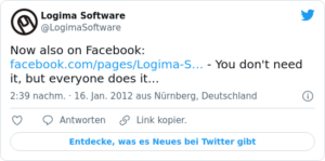 🐦 Now also on Facebook: