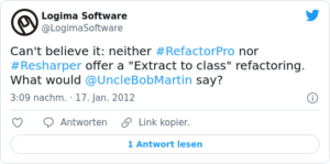 🐦 Can’t believe it: neither #Refactor…