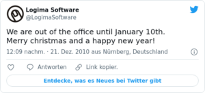 🐦 We are out of the office until Janu…
