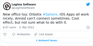 🐦 New office toy: Orbotix #Sphero. iO…