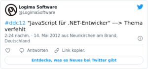 🐦 #ddc12 “JavaScript für .NET-Entwick…