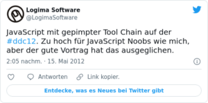 🐦 JavaScript mit gepimpter Tool Chain…