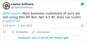 🐦 @Microsoft: Most business customers…