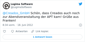 🐦 @Creados_GmbH Schön, dass Creados a…