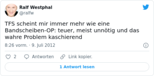 🐦 RT @ralfw: TFS scheint mir immer me…