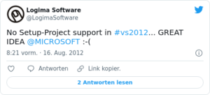🐦 No Setup-Project support in #vs2012…