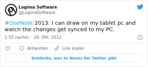 🐦 #OneNote 2013: I can draw on my tab…