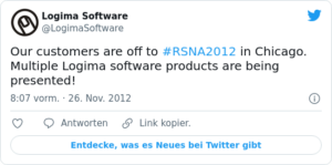 🐦 Our customers are off to #RSNA2012 …