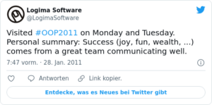 🐦 Visited #OOP2011 on Monday and Tues…