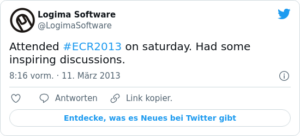 🐦 Attended #ECR2013 on saturday. Had …