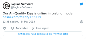 🐦 Our Air-Quality Egg is online in te…