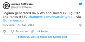 🐦 Logima generated 84.6 Wh and saved …