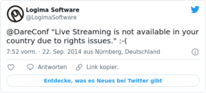 🐦 @DareConf “Live Streaming is not av…