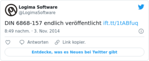 🐦 DIN 6868–157 endlich veröffentlicht…
