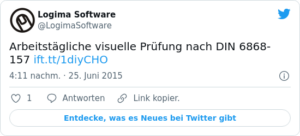 🐦 Arbeitstägliche visuelle Prüfung na…