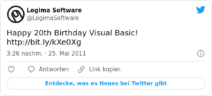 🐦 Happy 20th Birthday Visual Basic! h…